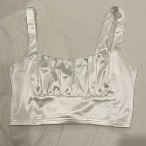 White Adika crop top
